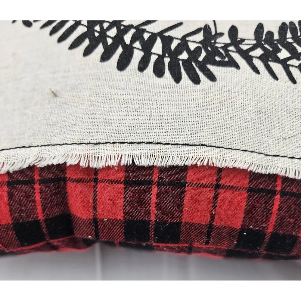 Stratford Home Buffalo‎ Plaid Pillow Love Peace Joy Christmas Holiday Decor